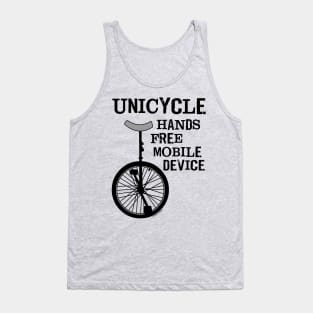 Unicycle Mobile Device Bold Tank Top